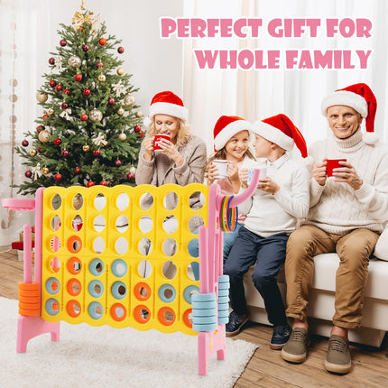 Costzon Giant 4-in-A-Row, Jumbo 4-to-Score Giant Game, Indoor Outdoor Family Connect Game for Kids & Adults