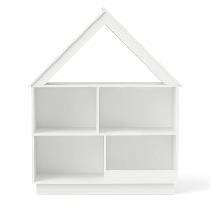 Costzon Kids Dollhouse Bookshelf, 3-Tier Wooden Open Bookcase for Toys and Books