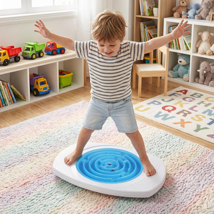 Costzon 2-in-1 Balance Board for Kids with 3 Maze Discs | Wobble Labyrinths Board