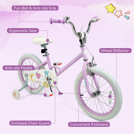 BABY JOY Lucky Dream Kids Bike 12” 14” 16” 18” Children Bicycle for 3-8 Years Old