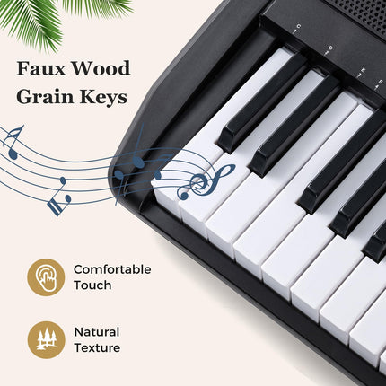 Costzon 61 Key Piano Keyboard | Electric Digital Piano with Stand & Bench