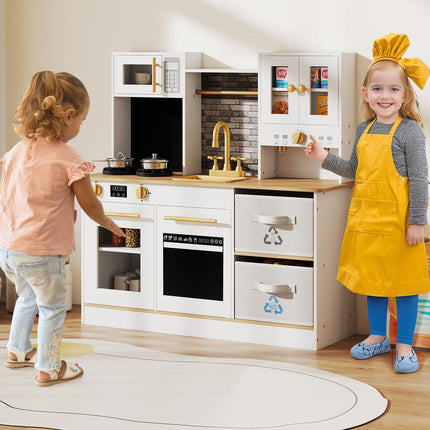 Costzon Kids Kitchen Playset Montessori Toddler Play Kitchen for Kids 3+ Years