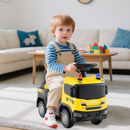 Costzon Ride On Push Car Licensed Scania Construction Vehicle for Toddlers