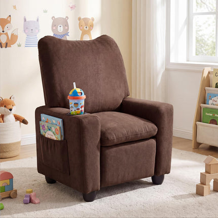 Costzon Ergonomic Kids Recliner Chair with Cup Holder & Footrest