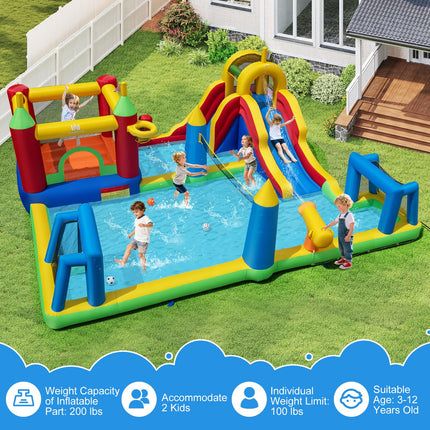 BOUNTECH 9-in-1 Inflatable Water Slide