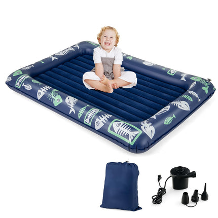 Costzon Inflatable Toddler Travel Bed, Kids Air Mattress Set w/Electric Pump