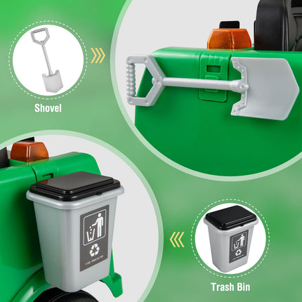 Costzon Ride on Garbage Truck, 12V Battery Powered Kids' Electric Vehicles w/Remote Control