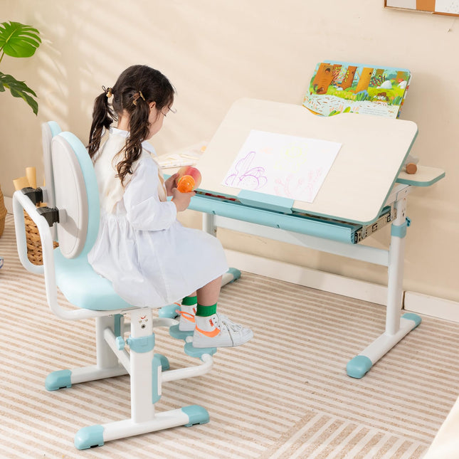 Costzon Kids Desk Chair, Height-Adjustable Student Study Chair w/Double Back Support, Breathable Mesh Seat Cushion
