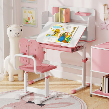 Costzon Kids Desk Chair Height-Adjustable Study Chair w/Breathable Seat