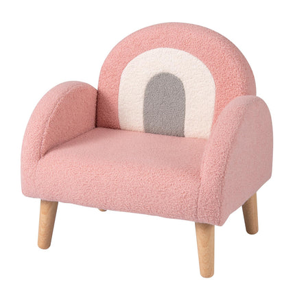 Costzon Kids Sofa | Children Pink Armchair with Solid Wood Frames