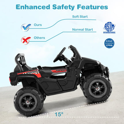 Costzon Kids Ride on Truck, 12V Battery Powered Electric Vehicle w/Remote Control