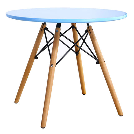 Costzon Kids Table and Chair Set, Kids Mid-Century Modern Style Table Set (Colorful/White, Table & 2/ 4 Chairs)