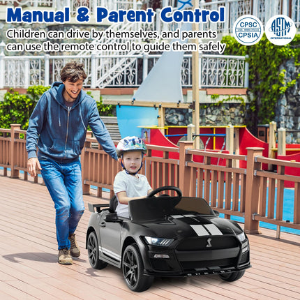 Costzon 12V Kids Ride on Car, Licensed Ford Mustang Shelby GT500 Electric Vehicle w/Remote Control