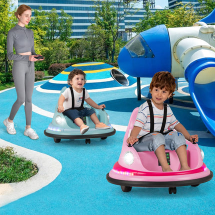 Costzon Bumper Car for Kids, 12V Toddler Bumper Car W/Remote Control & Dual Joysticks, Ride on Bumper Car for Boys Girls Gift