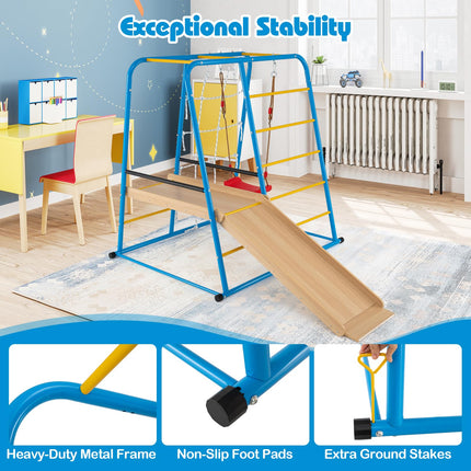 Costzon Indoor Playground Jungle Gym Metal Montessori Climbing Toys for Kids & Toddlers