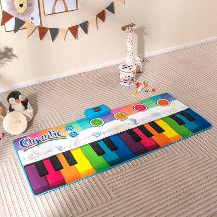 Costzon Floor Piano Mat for Kids & Toddlers w/24 Keys 8 Instrument Sounds 10 Songs