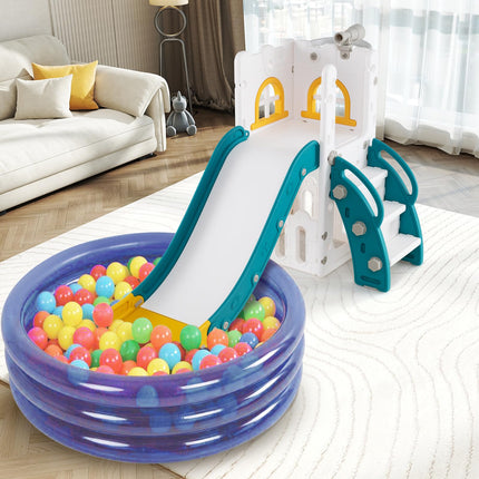 BABY JOY Toddler Slide 6-in-1 Indoor Kids Slide Playset