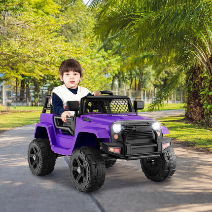 Costzon Ride on Car, 12V Battery Powered Truck Vehicle with Remote Control, Electric Car for Kids