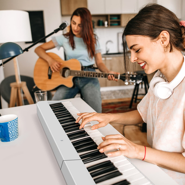 Costzon 88-Key Foldable Digital Piano Keyboard, Full Size Semi-Weighted Keyboard, Portable Electric Piano