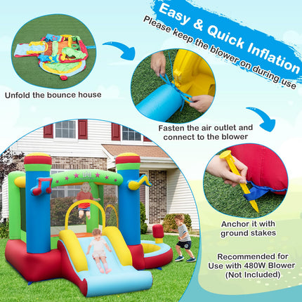 BOUNTECH Inflatable Bounce House with Ball Pit, Music Castle
