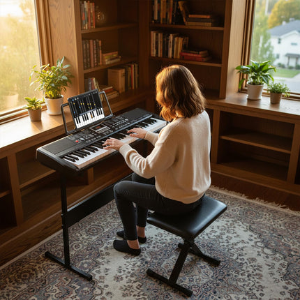 Costzon 61 Key Piano Keyboard | Electric Digital Piano with Stand & Bench