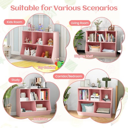 Costzon Toy Organizers and Storage with Bookshelf for Kids Room