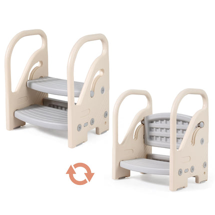 Costzon Toddler 2-Step Stool Convertible Plastic Ladder