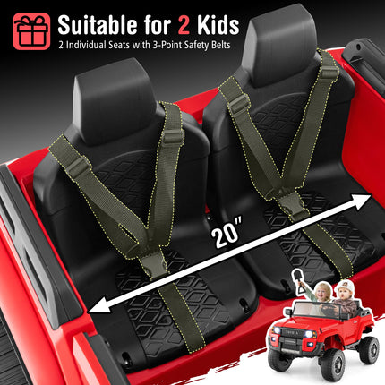 Costzon 24V 2 Seater Ride on Car for Kids