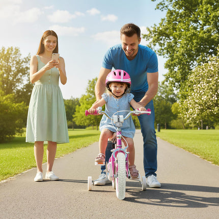BABY JOY Girls Bike | 12” 14” 16” 18” Kids Bike for 3-8 Years Old with Training Wheels
