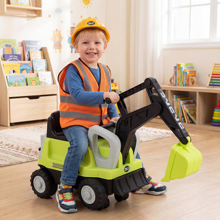 Costzon 2-in-1 Kids Ride on Excavator Tractor with Detachable Trailer