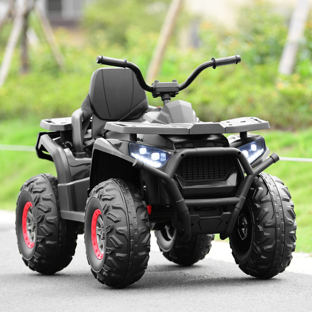 Costzon Kids ATV, 12V Battery Powered Electric Vehicle, 4 Wheeler Quad for Boy & Girl Gift, Ride on ATV