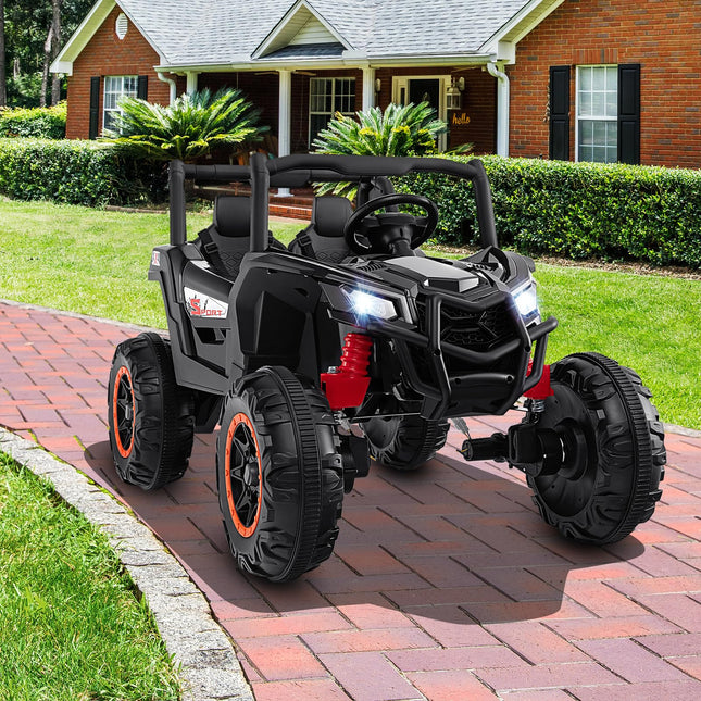 Costzon 24V Kids UTV, 4WD/2WD Battery Powered Electric Car w/ 4 x 100W Powerful Engine, Remote Control