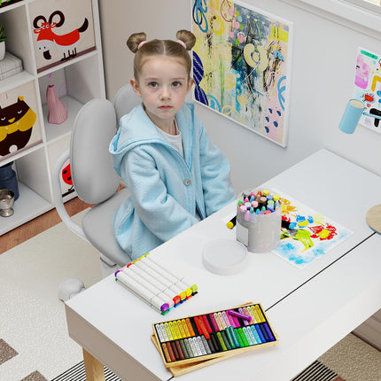 Costzon Kids Desk Chair with Adaptive Double Backrest
