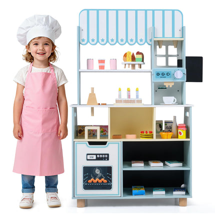 Costzon 2-in-1 Wooden Grocery Store Pretend Play