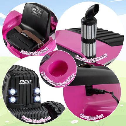 Costzon 24V Ride on Tractor with Detachable Trailer