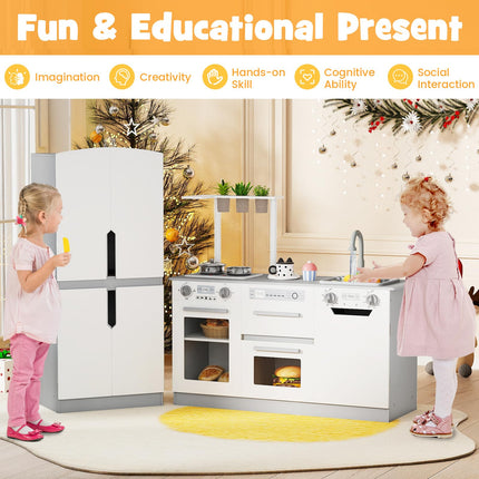 Costzon Kids Kitchen Playset Pretend Play Kitchen for Kids Ages 3+