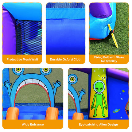 Inflatable Bounce House Alien Style Jumping Bouncy Castle with Slide