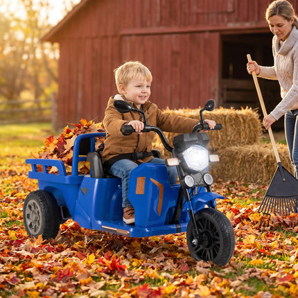 Costzon 12V Kids Motorcycle Electric Tricycle w/Cargo Bed & Shovel