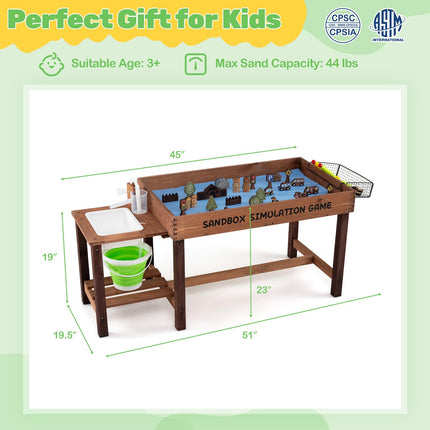 Costzon Sensory Table with Water Pump & Sink