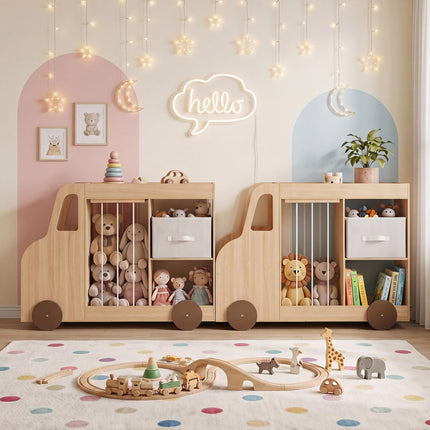 Costzon Toy Storage Organizer with Stuffed Animal Storage | Kids Bookshelf w/Open Shelves