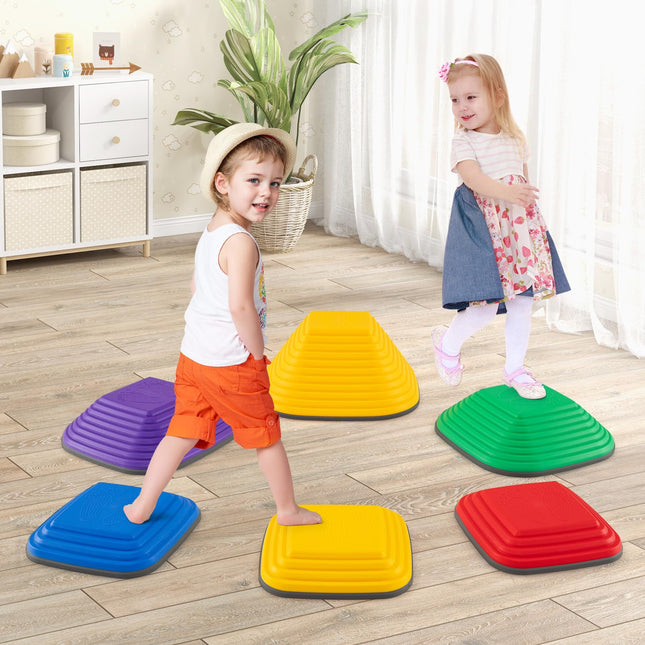 Costzon Stepping Stones for Kids, Non-Slip Toddler Sensory Balance Blocks