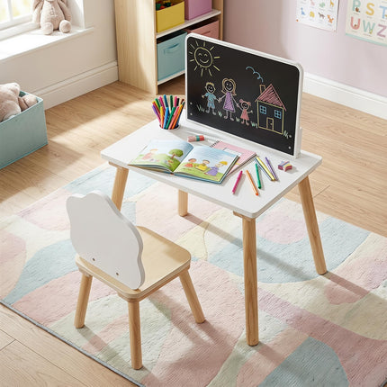 Costzon Weaning Table and Chair Set with Chalkboard | Multi Activity Desk for Toddlers
