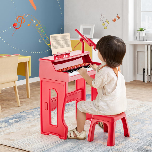 Costzon Kids Piano, 37 Key Toy Piano Keyboard, Portable Electronic Piano Educational Musical Instrument Toy