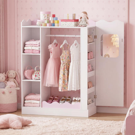 Costzon Kids Dress Up Storage with Mirror