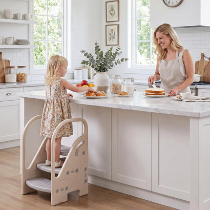 Costzon Toddler Step Stool for Bathroom Sink Adjustable 3-Step Helper Stool
