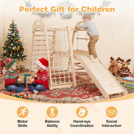 Costzon Indoor Playground 8-in-1 Kids Montessori Jungle Gym