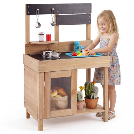 Costzon Little Chef Mud Kitchen for Kids Outdoor