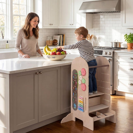Costzon Kids Kitchen Standing Tower Montessori Games