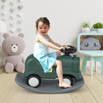 BABY JOY Rocking Horse, 3 in 1 Balance Car Ride On Rocking Toy, Rocking Horse for Toddlers 18-72 Months