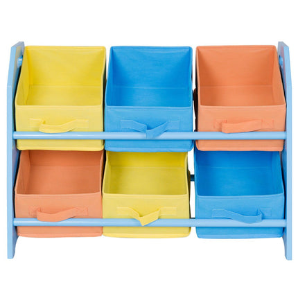 Costzon Kids Toy Organizer with 6 Multi Color Storage Bins